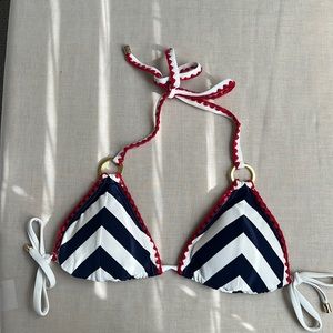 One of a kind Beach Bunny Striped Triangle Top